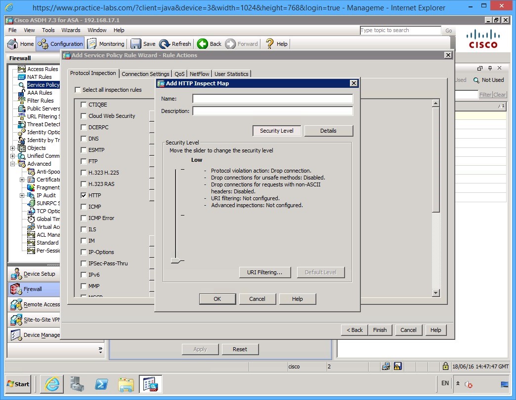 Practice Labs screenshot.